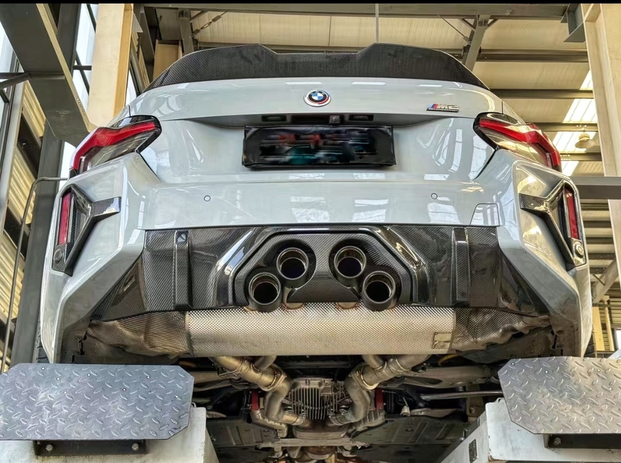 Exhaust System（ Mid & Rear Section）+ Exhaust Tips + Exhaust Valve Controller + Carbon fiber rear lip for BMW G87 M2