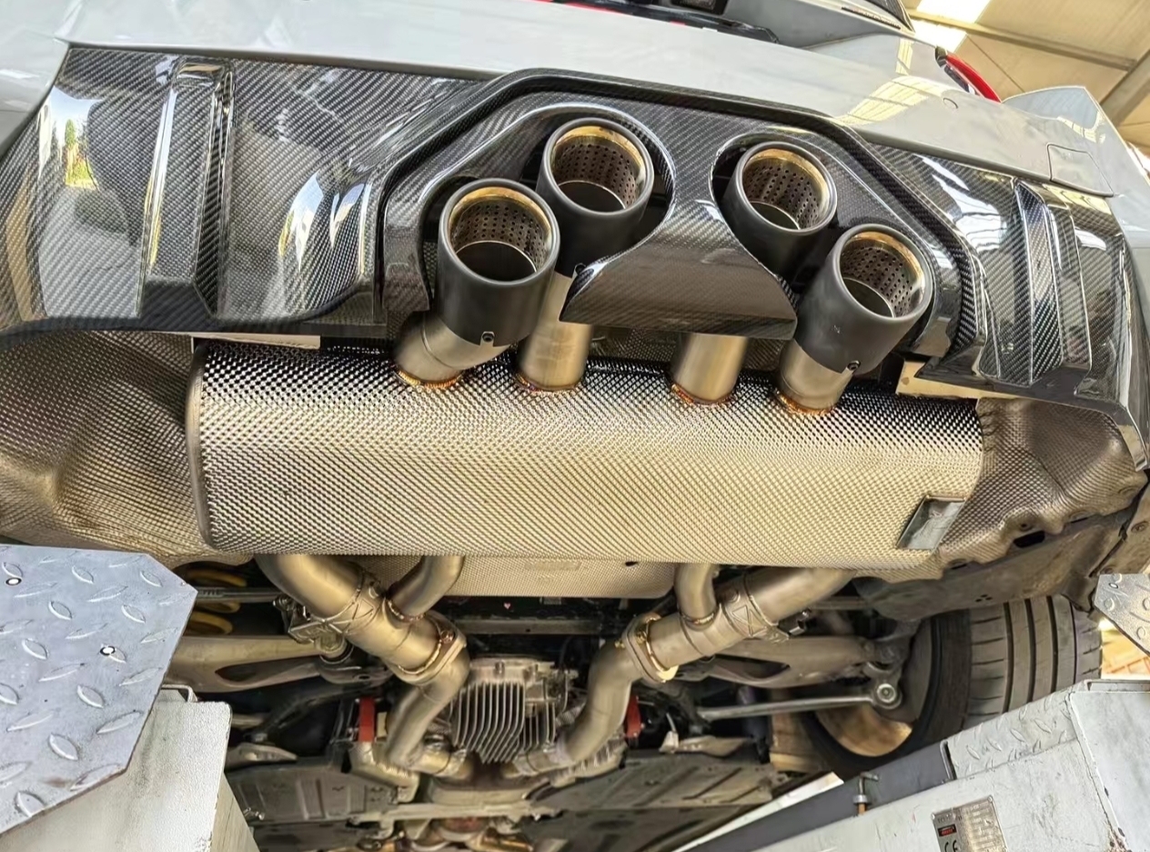 Exhaust System（ Mid & Rear Section）+ Exhaust Tips + Exhaust Valve Controller + Carbon fiber rear lip for BMW G87 M2