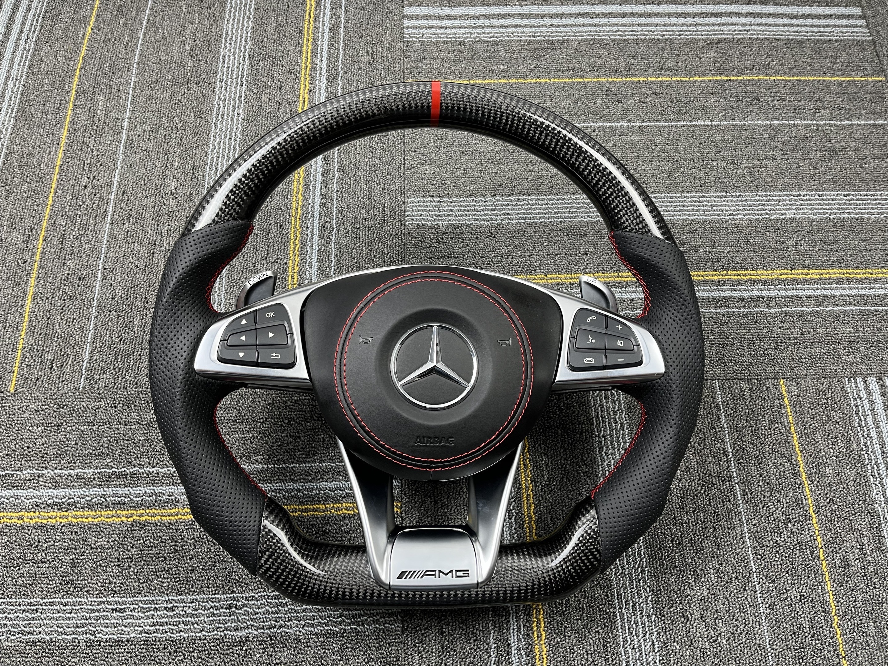 Suitable for 2016 Mercedes-Benz AMG A45 leather steering wheel