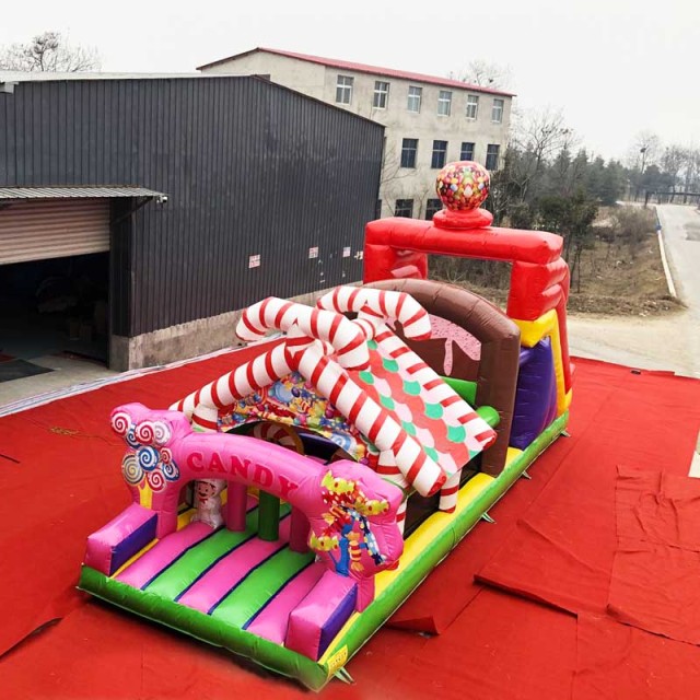 Candy land Christmas fun run obstacle course
