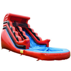 16ft Red black barkyard inflatable waterslide