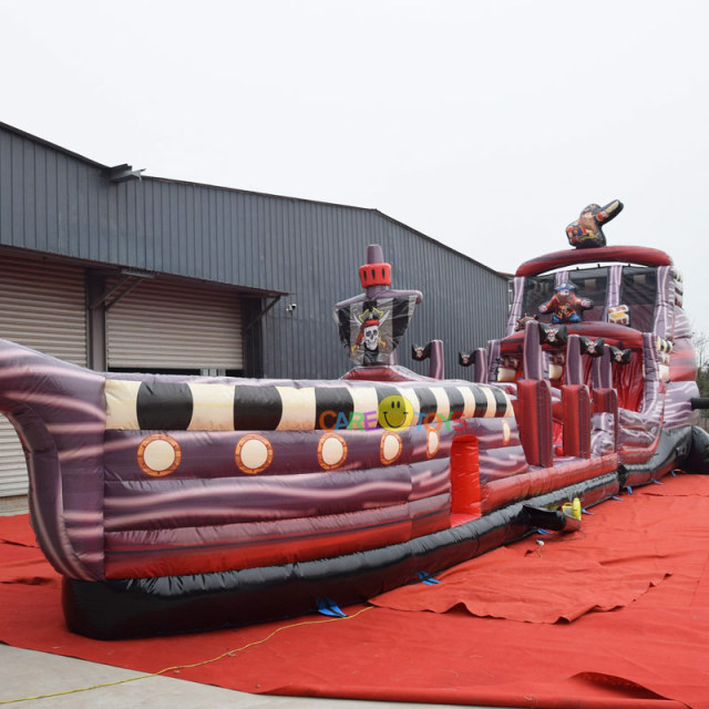 Giant pirateship inflatable water slide