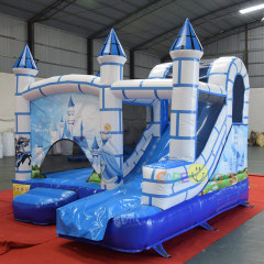 Frozen castle moon bounce house