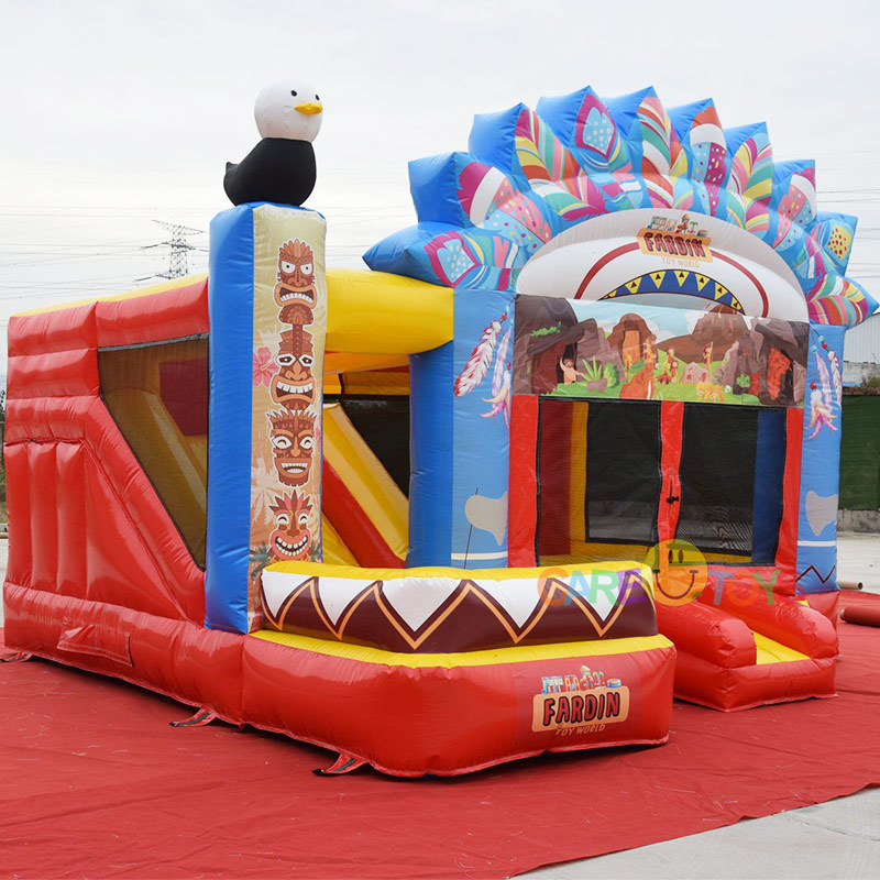 Tiki bounce house combo