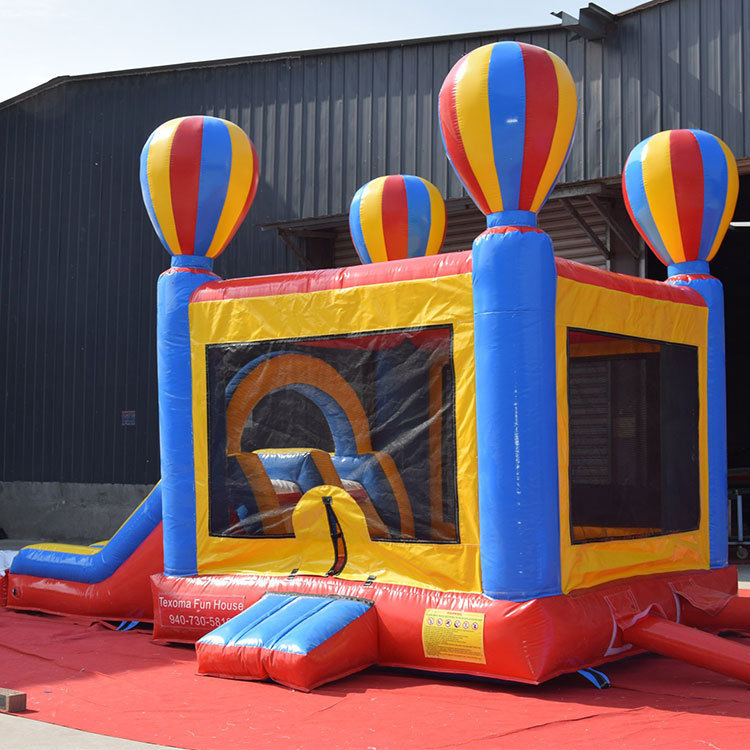 Hot Air Balloon Inflatable Bounce House With Water slide