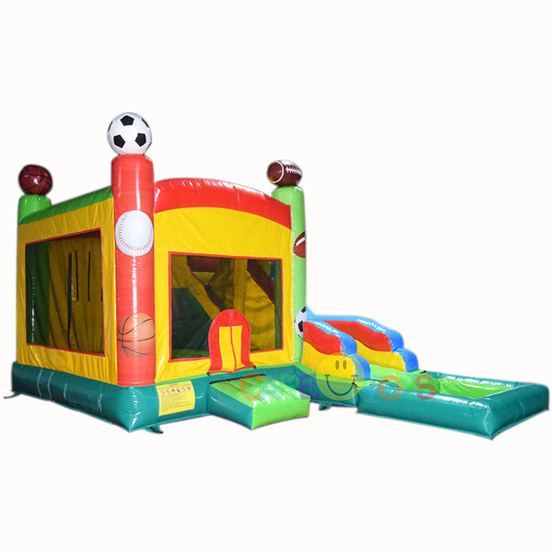 Sport Theme Bounce House slide combo
