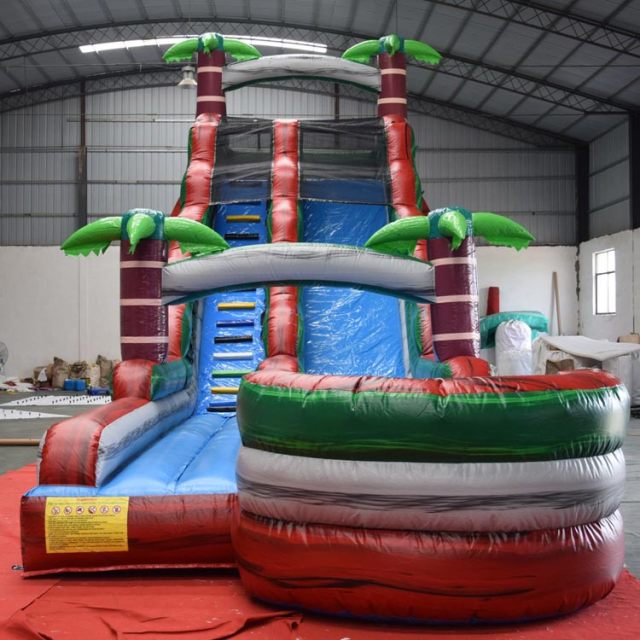 22ft Red Marble Inflatable Waterslide