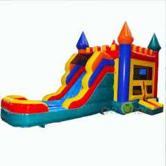 Rainbow Castle Inflatable Water Bounce House Combo