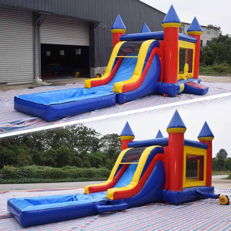 Bounce Castle with Single Lane Water Slide