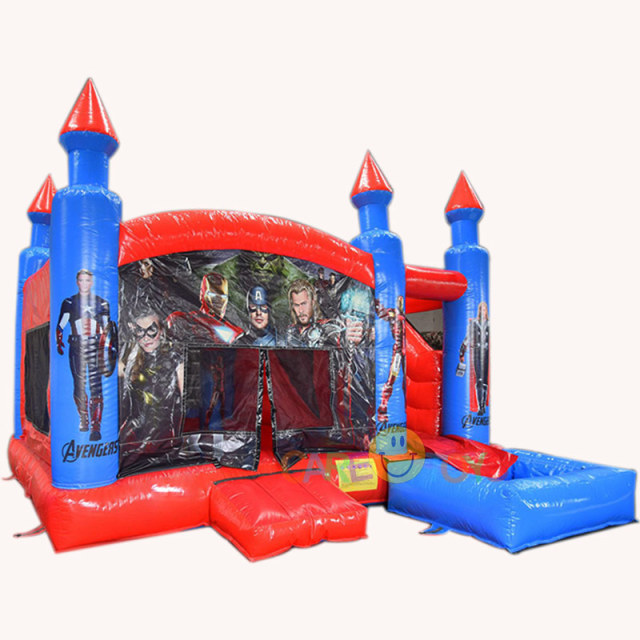 Avengers Bounce House with slide combo