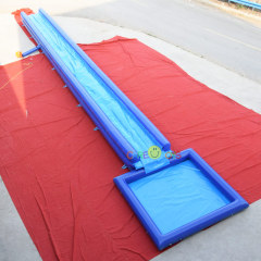 Custom length slip n slide with pool