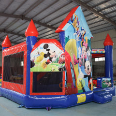 Mickey inflatable bounce house slide combo