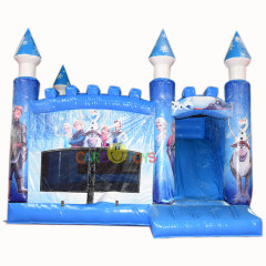Frozen castle inflatable bouncer slide combo