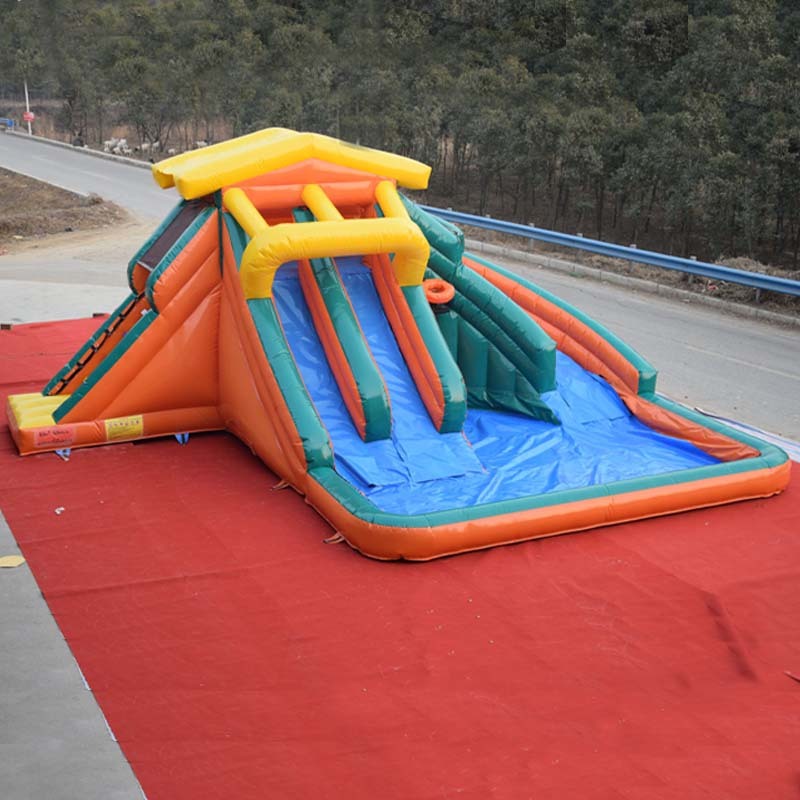 Fun house inflatable water slide