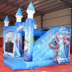 Frozen castle inflatable bouncer slide combo