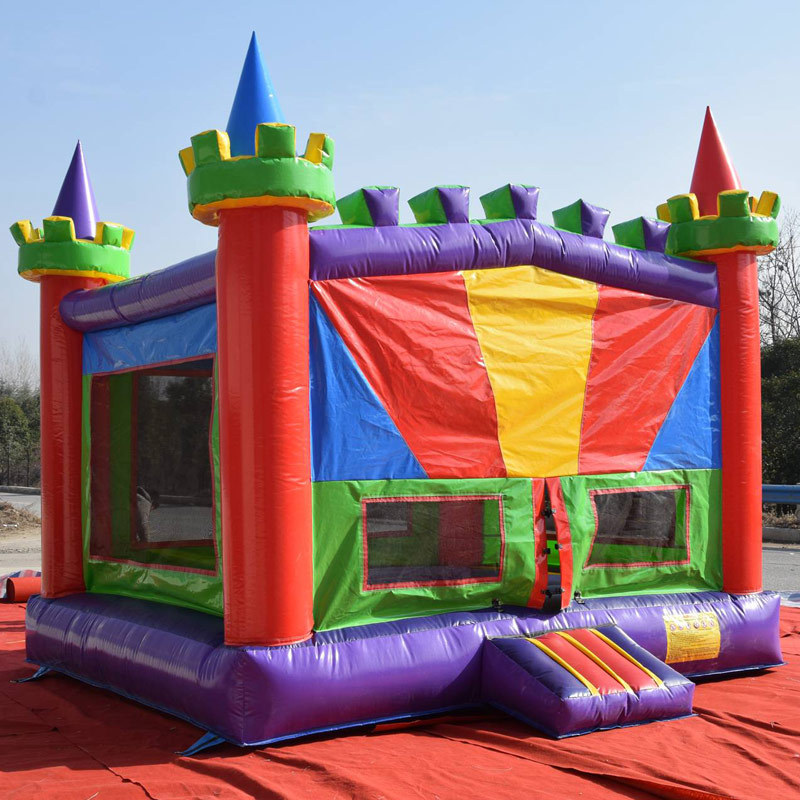 Classic Rainbow castle bounce house for kids