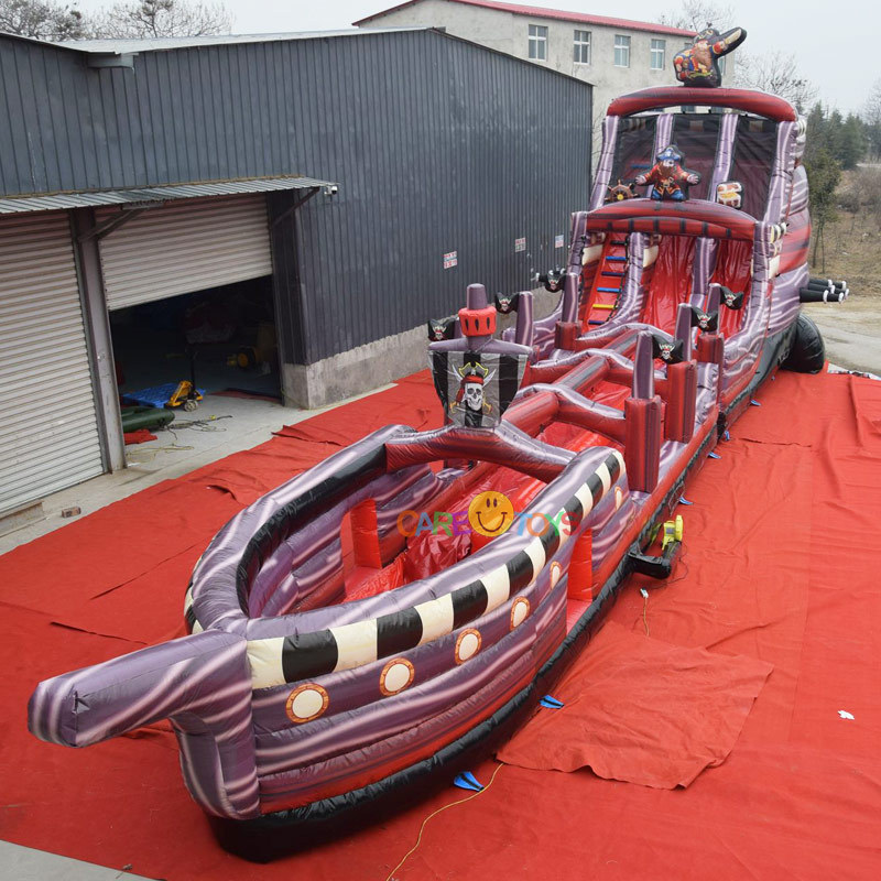 Giant pirateship inflatable water slide
