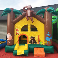 inflatable 3D monkey jungle bounce house