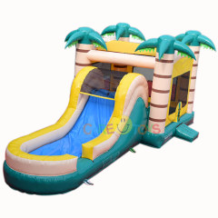 Palm Tree Tropicl Bouncer with water slide combo