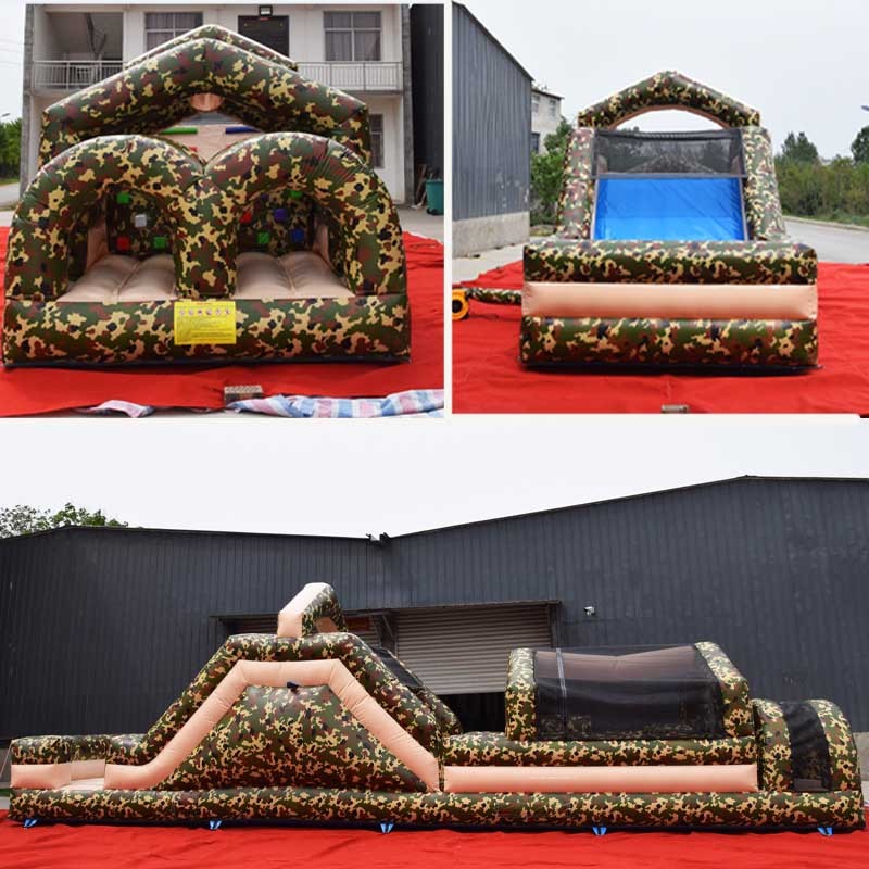 camouflage inflatable obstacle course