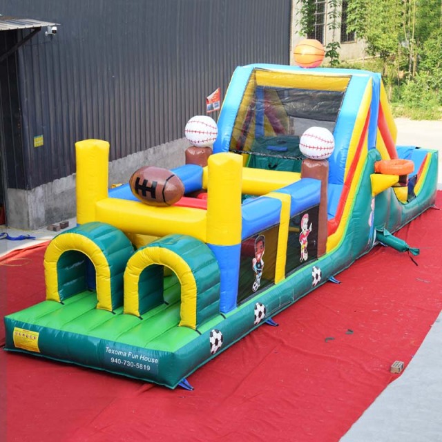 sport theme inflatable obstacle