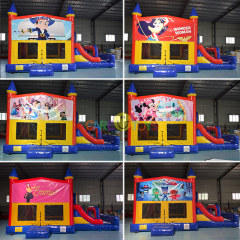 Inflatable Castle Water slide combo with Banner