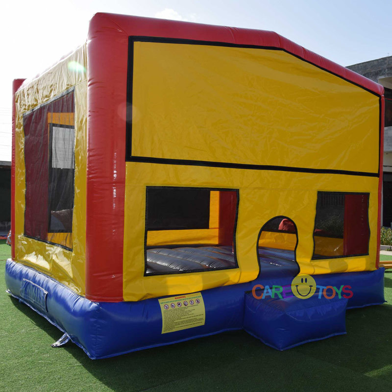 Inflatable moonwalk bounce house with banner