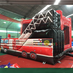 Fire Truck Bounce House Slide combo