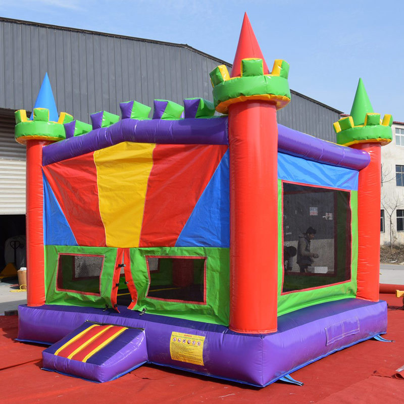 Classic Rainbow castle bounce house for kids