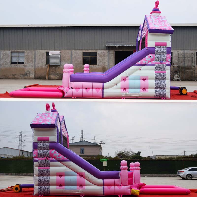 Lovely Pink princess house water slide
