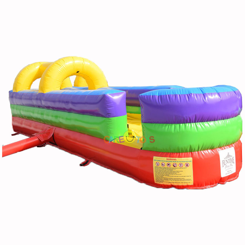 rainbow inflatable slip n water slide