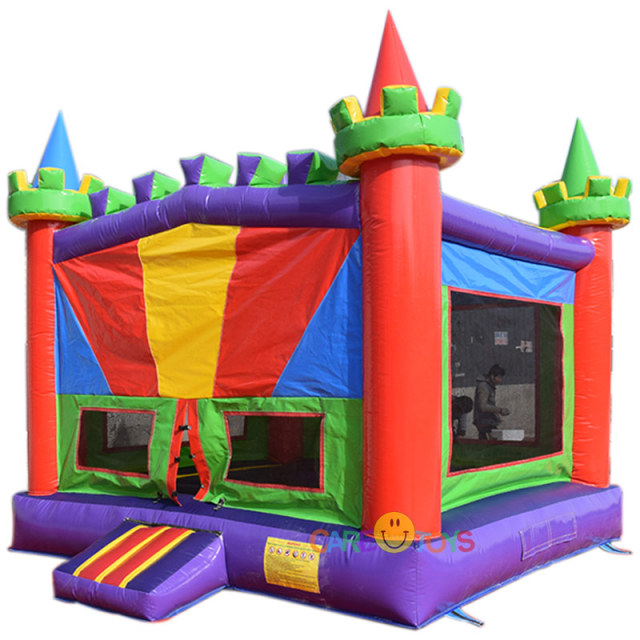 Classic Rainbow castle bounce house for kids