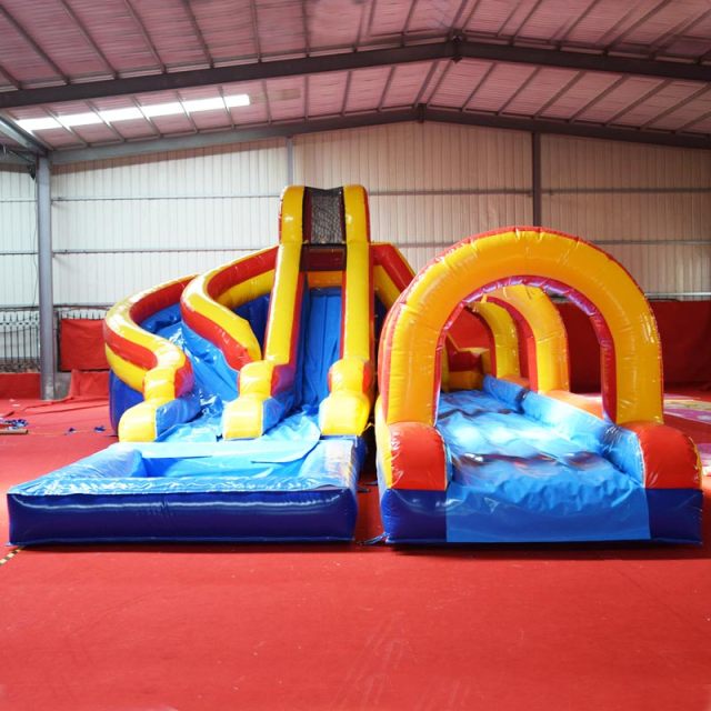 Helix Dual Lane water slide with slip n slide