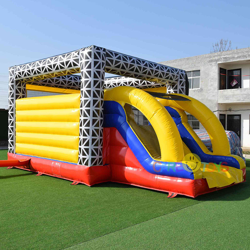 Disco Music Stage Bounce house with slide