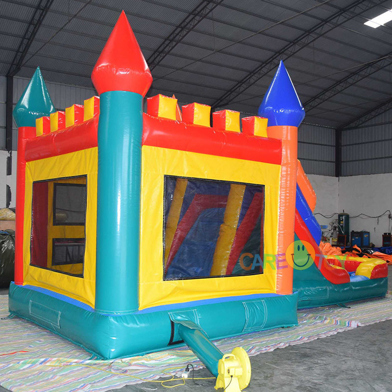 Rainbow Castle Inflatable Water Bounce House Combo
