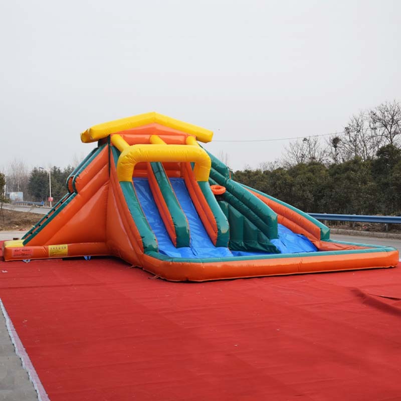 Fun house inflatable water slide