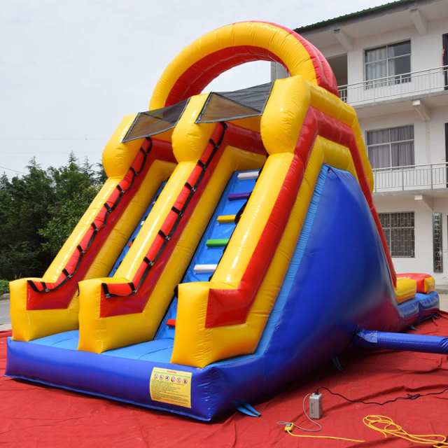 18ft Double lane back climb inflatable waterslide