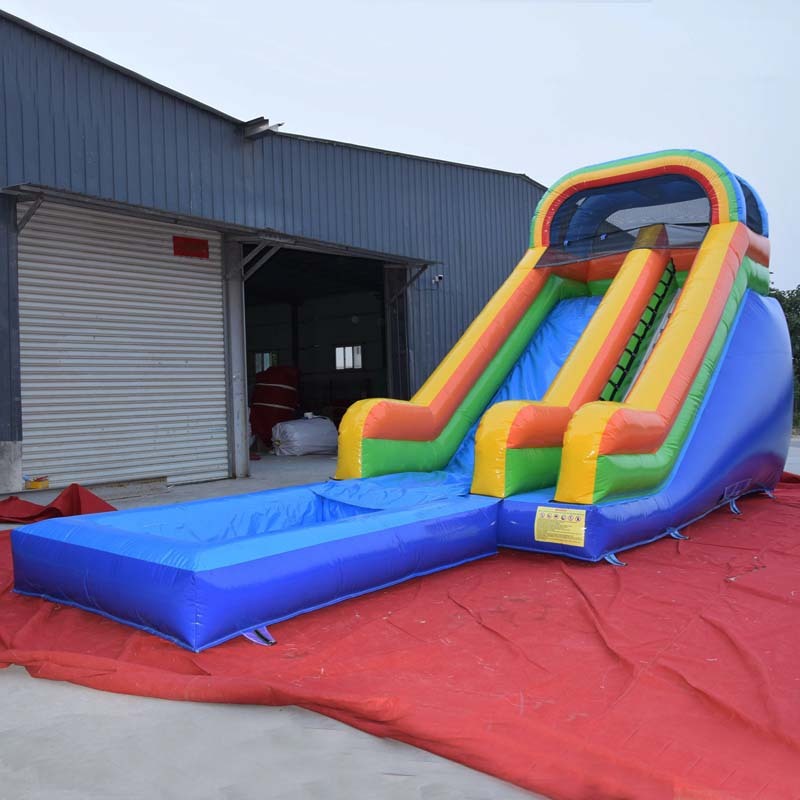 small kids water slide with detachable pool
