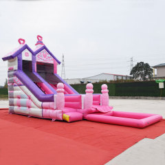 Lovely Pink princess house water slide