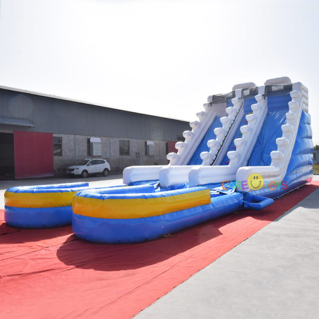 Dual Lane white wave water slide