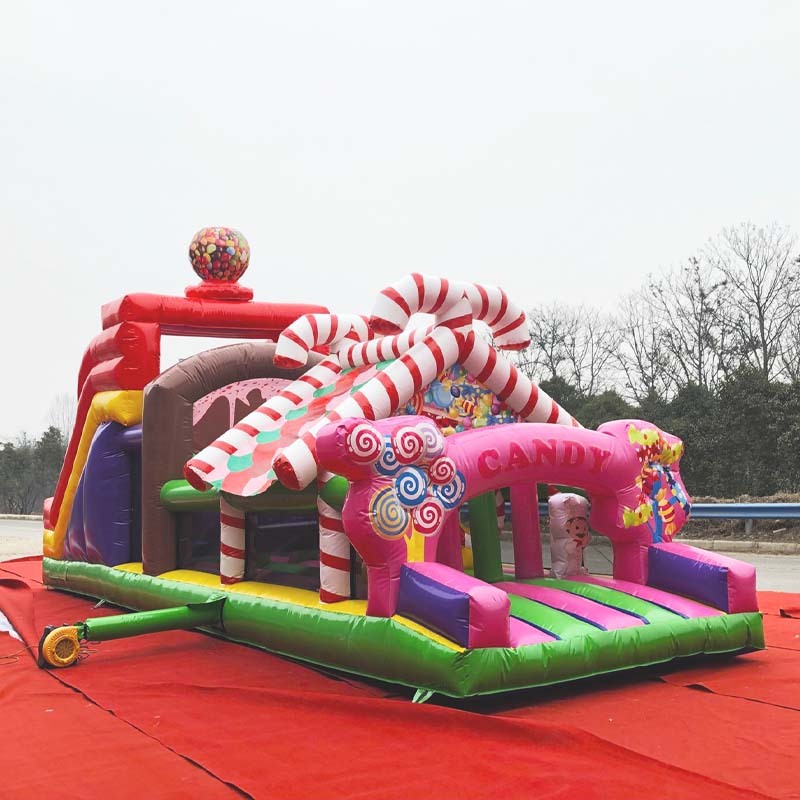 Candy land Christmas fun run obstacle course