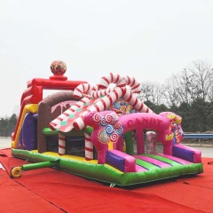 Candy land Christmas fun run obstacle course
