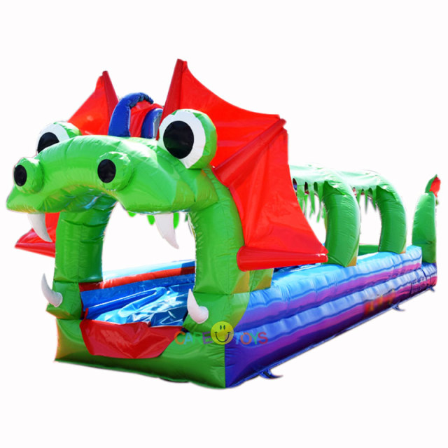Dragon theme inflatable slip and slide