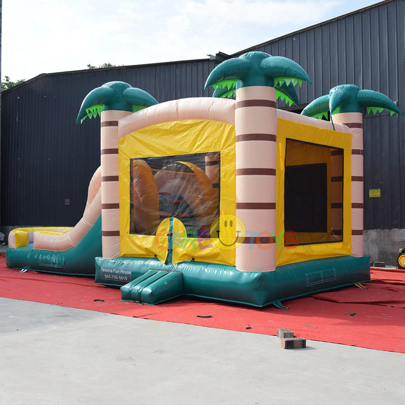 Palm Tree Tropicl Bouncer with water slide combo