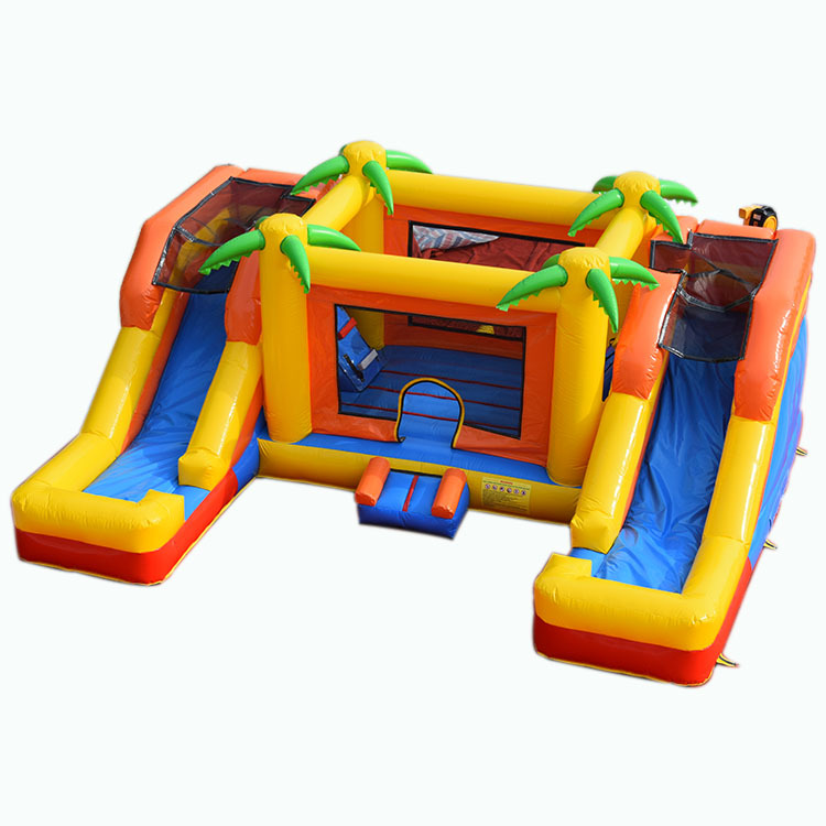 Rainforest Bouncer with dual lane slide