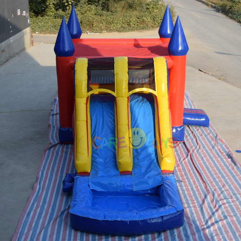 Commercial Bounce House with Dual Lane water slide