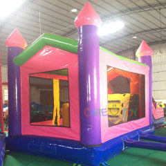 Pink Castle Bounce house w/ Slide Inflatable Combo