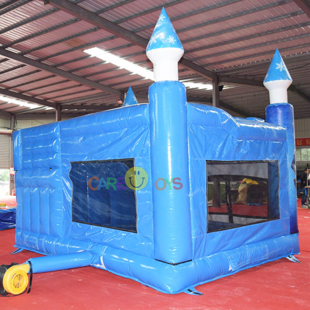 Frozen castle inflatable bouncer slide combo