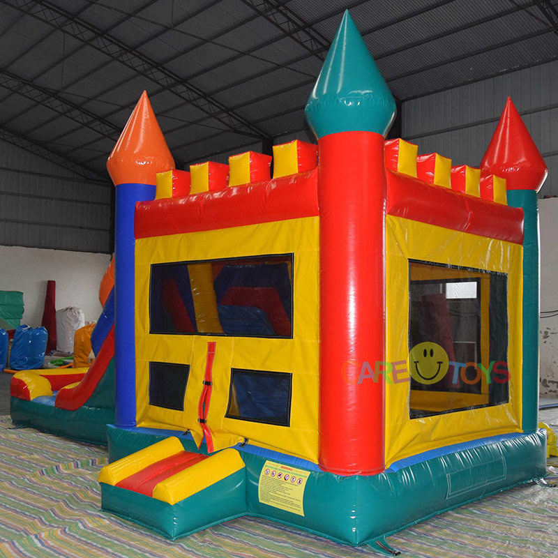 Rainbow Castle Inflatable Water Bounce House Combo