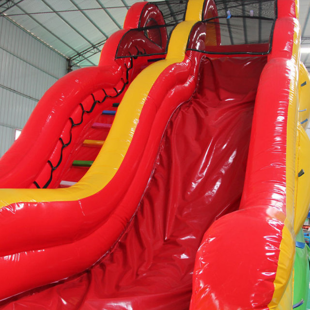 Custom Full Yellow Inflatable waterslide